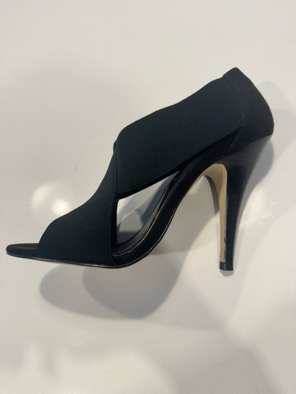 Steve Madden Luxe Elastic Heels, Black Size 7.5